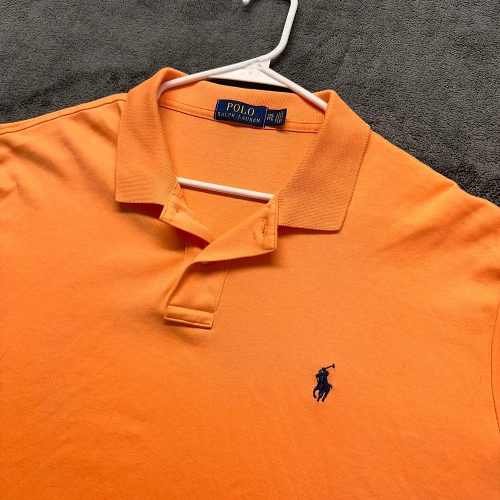 Polo Ralph Lauren Polo Shirt Mens XXL Orange Short Sleeve Pony Logo Preppy